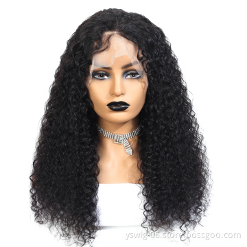 Unprocessed Brazilian Human Hair Full Lace Wig OEM Vendors Curly Wave Virgin Cuticle Aligned Full Swiss Lace 100% Human Hair Wig